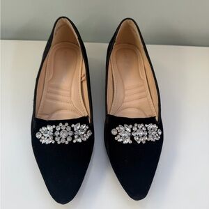 Adrienne Vittadini 8 Velvet Preppy Formal Glam Minimalist Evening Shoes